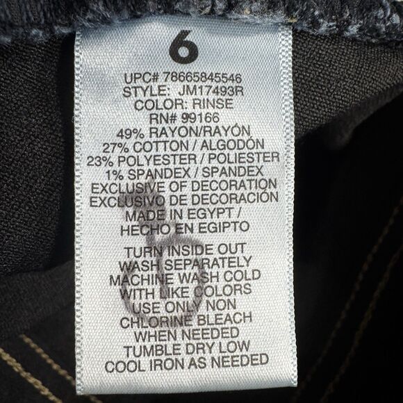 Jordache Skinny Jeans Womens 6 Dark Blue Denim Stretch Measures 28 x 30 - Picture 4 of 8